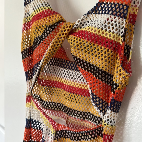 Sheer Mesh Color Block Jumpsuit - Picture 4 of 4